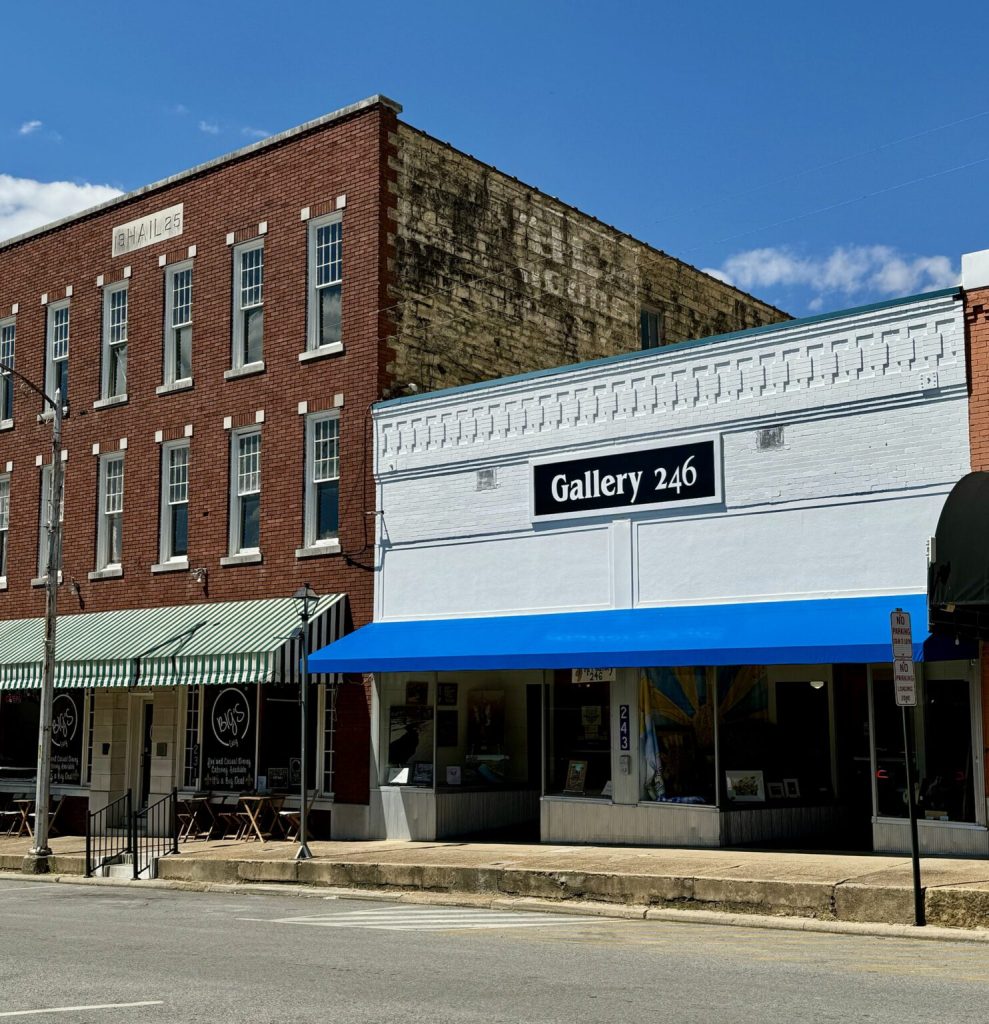 Gallery 246 storefront on Main Street in Batesville, Arkansas
